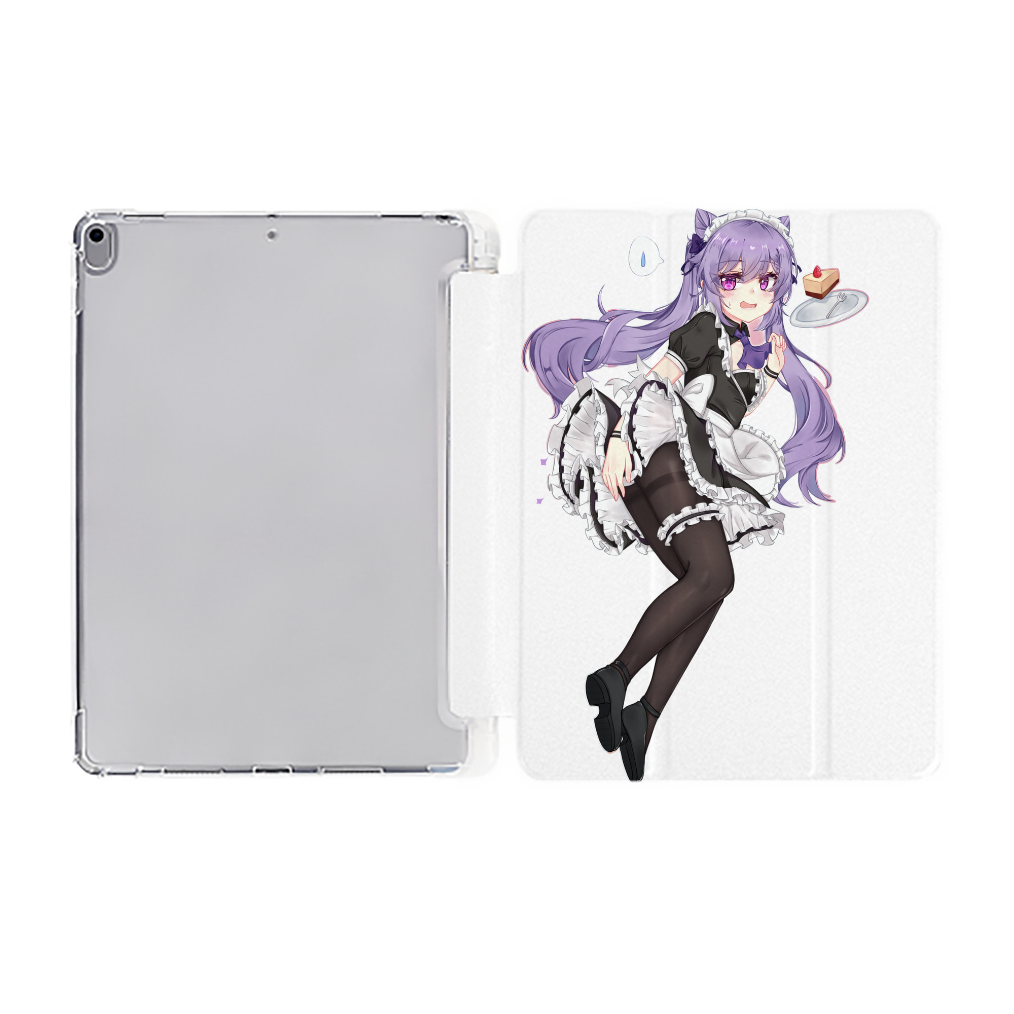げんし神 刻晴 こくせい genshin Kokusei IPad ケース ペン収納付き 三つ折りスタンド PUレザー×シリコン 対応機種9.5/10.5/10.9インチ